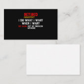 私退職したは好きな時に好きなようにする 名刺 (正面/裏面)