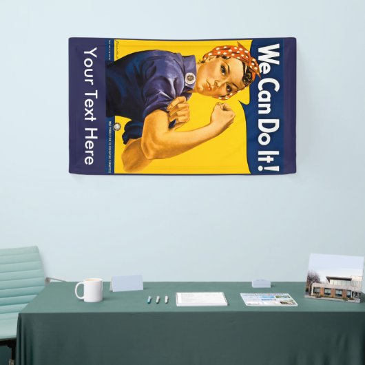 私達がそれをあなたの文字ここにしてもいいリベッターは上がりました 横断幕 (トレードショー)