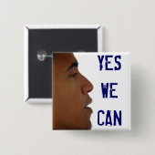 私達がオバマのプロフィールとボタンをかけてもいいYes 缶バッジ (正面&裏面)