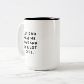 私達がマグを愛するものして下さい ツートーンマグカップ (正面左)