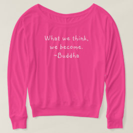 私達が仏の女性のFlowyの長袖のティーを考える何 Tシャツ