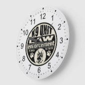 私達が信頼する犬のK9単位(黒) ラージ壁時計 (傾斜)