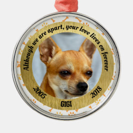 私達が別であるがパーソナライズな犬の記念物 メタルオーナメント