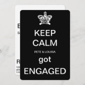 私達が婚約した得た平静を保って下さい 招待状 (正面/裏面)