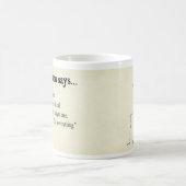 私達が宇宙を通って投げつけると同時に、憂うつは彼の追跡します。 コーヒーマグカップ (中央)