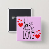 私達が必要とするすべては愛です 缶バッジ (正面&裏面)