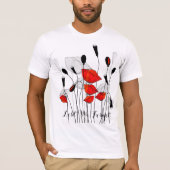 私達が忘れる文字を持つ記憶のケシ Tシャツ (正面)