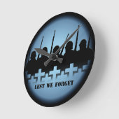 私達が戦争の英雄の装飾を忘れる戦争記念物の時計 ラウンド壁時計 (傾斜)