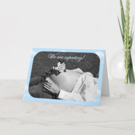 私達が期待しているベビーシャワーの招待 招待状 (正面)