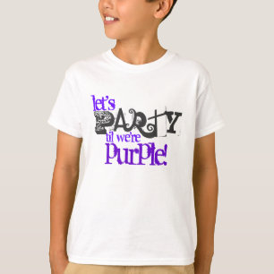 私達が紫色の子供のTシャツであるまでパーティを楽しもう Tシャツ