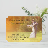 私達が結婚式の結婚の発表をした何推測 招待状 (スタンド正面)