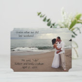 私達が結婚式の結婚の発表をした何推測 招待状 (スタンド正面)