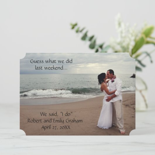 私達が結婚式の結婚の発表をした何推測 招待状 (スタンド正面)