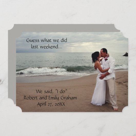 私達が結婚式の結婚の発表をした何推測 招待状 (正面/裏面)