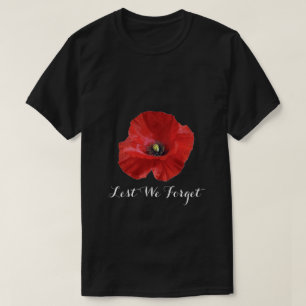 私達が赤い記憶のケシを忘れる Tシャツ