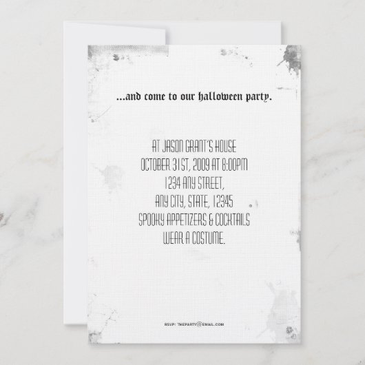 私達にあなたの存在ハロウィンの印を与えて下さい 招待状 (正面)