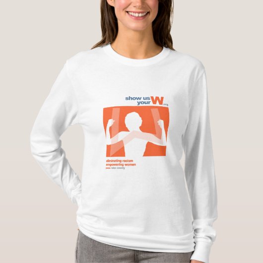 私達にあなたのWのフード付を示して下さい Tシャツ (正面)