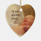 私達にのために子供は生まれるオーナメントです セラミックオーナメント (右)