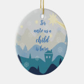 私達にのためのベスレヘム//の星は子供生まれます セラミックオーナメント (右)