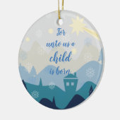 私達にのためのベスレヘム//の星は子供生まれます セラミックオーナメント (左)