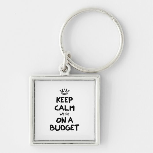 私達によってが予算にある平静を保って下さい キーホルダー (正面)