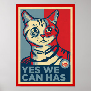私達によってできるYesにLOLCATのプリントがあります ポスター