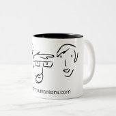 私達に伝達者があります ツートーンマグカップ (正面右)