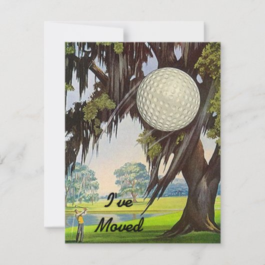 私達に私が動かしました発表のゴルフゴルフをする移動をあります 案内状 (正面)