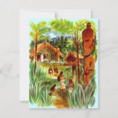 私達に移動動かされた島ハワイ熱帯Tikiがあります 案内状 (正面)