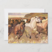 私達に絶えず動いた移動動かされた馬のムスタングがあります 案内状 (正面)