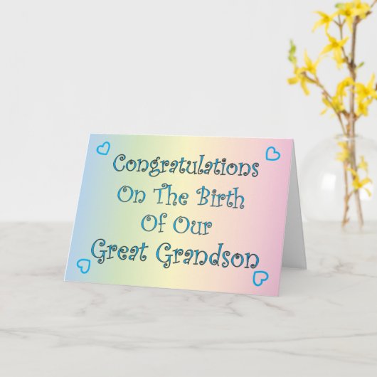 私達のひ孫 カード (黄色い花)