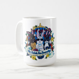 私達のウサギに人格があります! コーヒー・マグ コーヒーマグカップ
