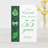 私達のエメラルドの結婚記念日 カード (黄色い花)