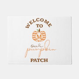 私達のカボチャパッチへの歓迎 ドアマット