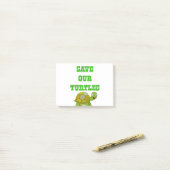 私達のカメを救って下さい ポストイット (デスク上)