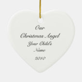 私達のクリスマスの天使 セラミックオーナメント (裏面)