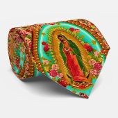 私達のグアダルペ女性メキシコ聖者聖母マリア ネクタイ (ロール)