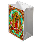 私達のグアダルペ女性メキシコ聖者聖母マリア ミディアムペーパーバッグ (正面アングル)