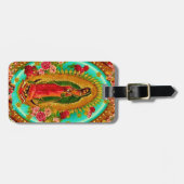 私達のグアダルペ女性メキシコ聖者聖母マリア ラゲッジタグ (正面横)