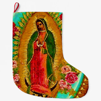 私達のグアダルペ女性メキシコ聖者聖母マリア ラージクリスマスストッキング