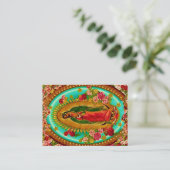 私達のグアダルペ女性メキシコ聖者聖母マリア 名刺 (スタンド正面)