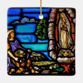 私達のグアダルペNuestra女性Senoraステンドグラス セラミックオーナメント (裏面)