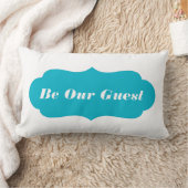 私達のゲストあって下さい(またはカスタムな文字が) ランバークッション (ブランケット)