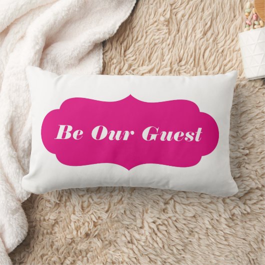 私達のゲストあって下さい(またはカスタムな文字が) ランバークッション (ブランケット)