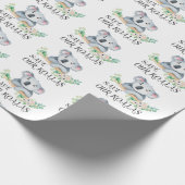 私達のコアラのかわいいオーストラリアのコアラのゴムの葉を救って下さい ラッピングペーパー (角)