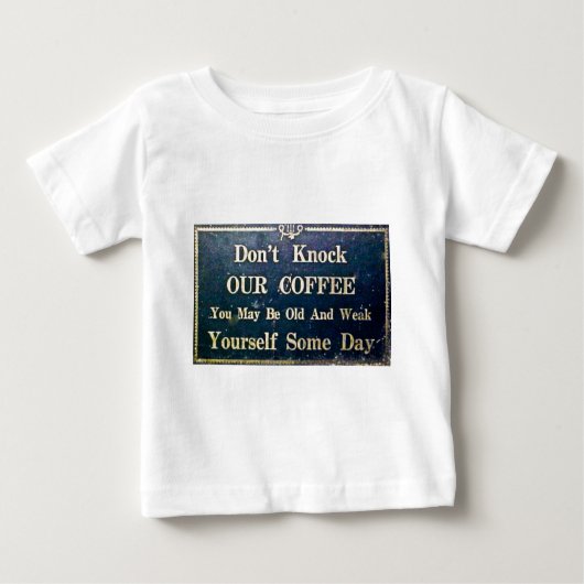 私達のコーヒーをたたかないで下さい ベビーTシャツ (正面)