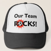 "私達のチーム"はサッカーの帽子を揺すります キャップ (正面)