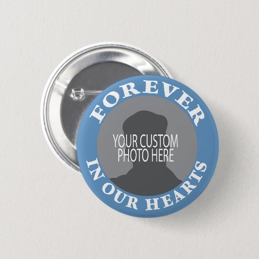 私達のハートのカスタムの写真の永久に記念物 缶バッジ (正面&裏面)