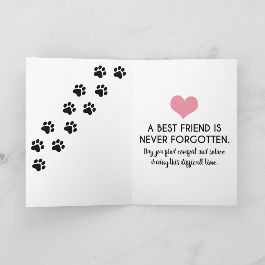 私達のハートのペットウサギの哀悼| Furever カード (内部)