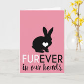 私達のハートのペットウサギの哀悼| Furever カード (黄色い花)
